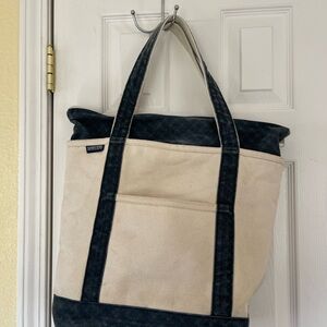 Lands' End Canvas Tote with Black Trim